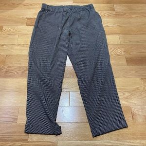 Patterned think elastic waisted work pants